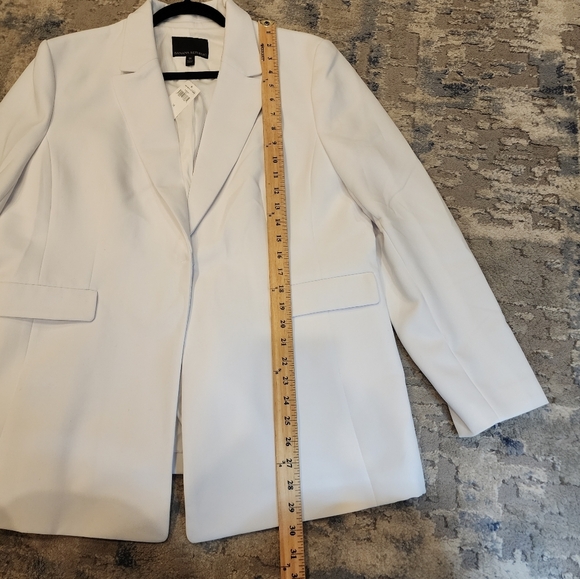 NWT Banana Republic White Single Button Blazer Womens Plus Size 18 - Picture 10 of 15